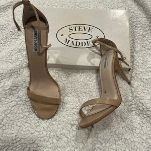 Nude Skinny Strap Heels